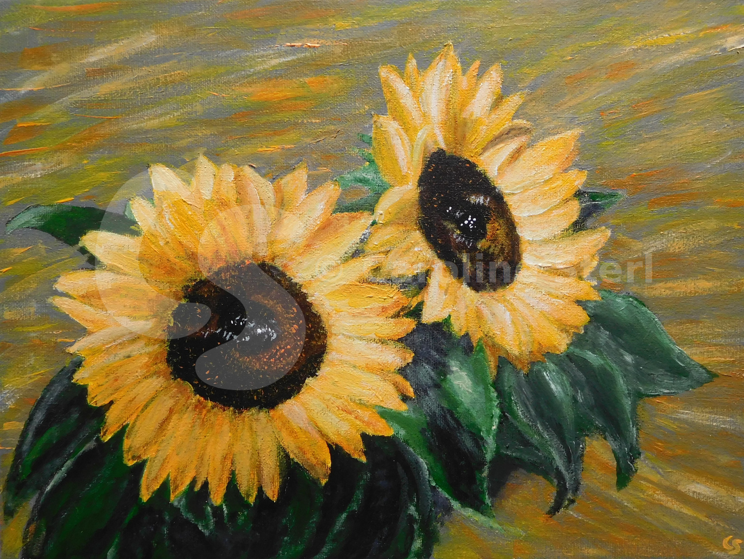Painting: Two Sunflowers